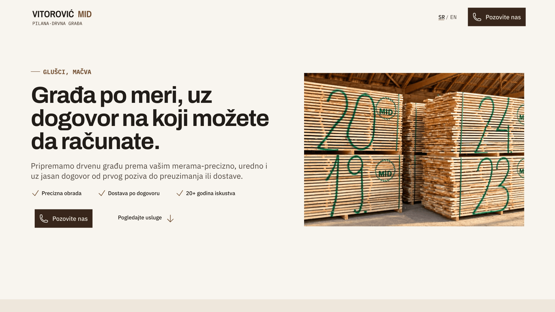 Vitorović MID website homepage